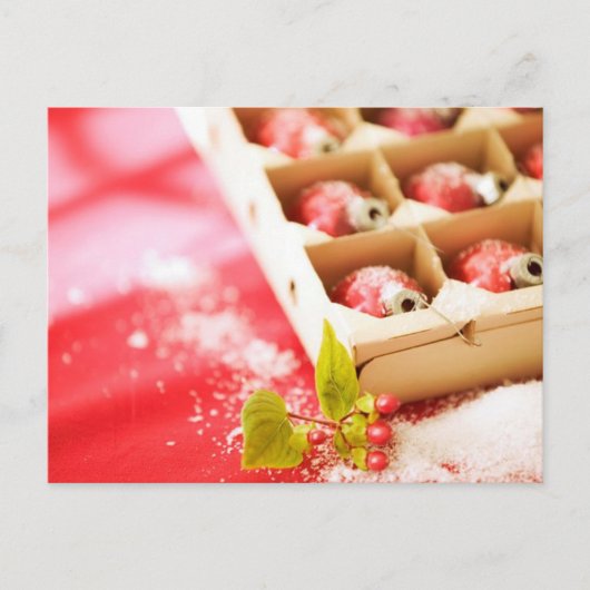 Doos met Ornamenten Kerst Kaarten en Stickers Feestdagenkaart (Voorkant)