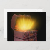 Doos met schatten briefkaart (Voorkant / Achterkant)