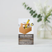 Doos met snijpad | Hout en rugzak Visitekaartje (Staand voorkant)