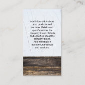 Doos met snijpad | Hout en rugzak Visitekaartje (Achterkant)