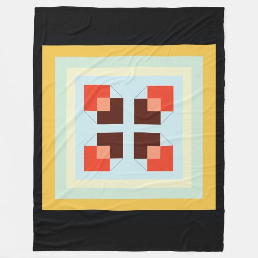 Doos textuur Modern vierkant geel licht zacht tege Fleece Deken (Voorkant)