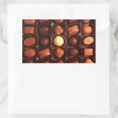Doos van Chocolade Rechthoekige Stickers (Tas)