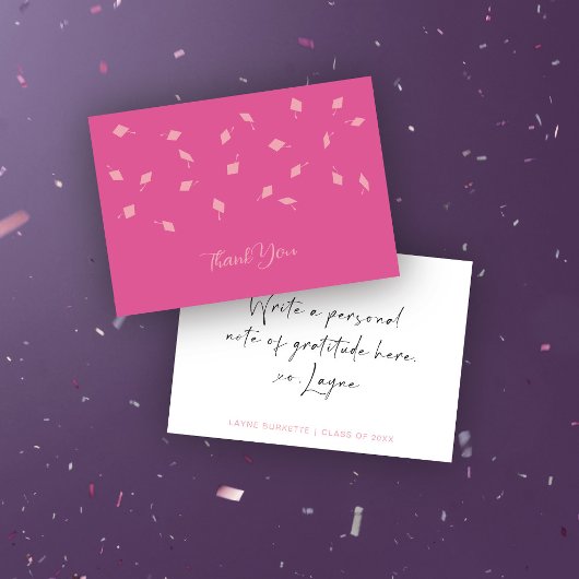 Dop Gradiënt Roze Blush Bedankkaart