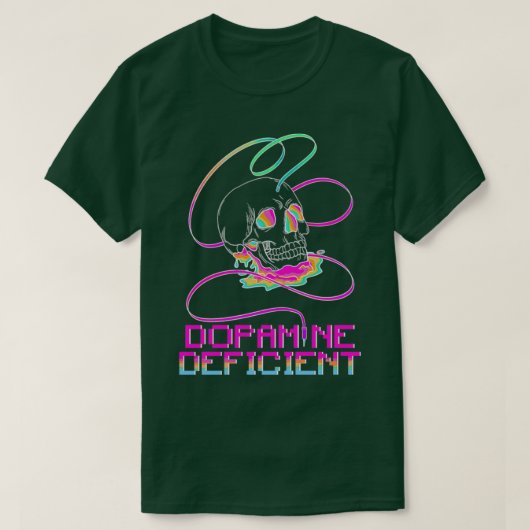 Dopamine Deficient ADHD Rainbow Skull 2 T-shirt (Design voorkant)