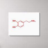 Dopamine Moleculaire chemische formule Canvas Afdruk (Voorkant)