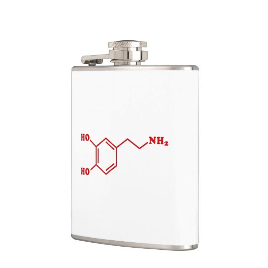Dopamine Moleculaire chemische formule Heupfles (Links)