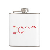 Dopamine Moleculaire chemische formule Heupfles (Voorkant)