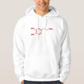 Dopamine Moleculaire chemische formule Hoodie (Voorkant)