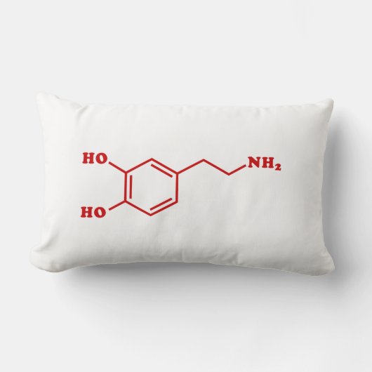 Dopamine Moleculaire chemische formule Kussen (Voorkant)