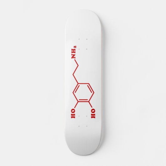 Dopamine Moleculaire chemische formule Skateboard (Voorkant)