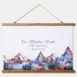 Dopamine Mountain Alternatieve bruiloft gastenboek Hangend Wandkleed