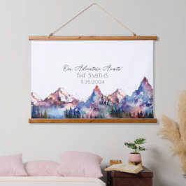 Dopamine Mountain Alternatieve bruiloft gastenboek Hangend Wandkleed