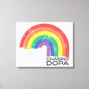 Dopa's achtervolgen (mijn) canvas afdruk