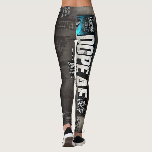 Dope_AF atletische stretch legging (Achterkant)