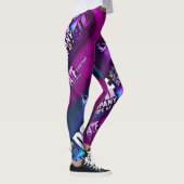 Dope_AF gewaagde kleurrijke rekbare leggings (Rechts)