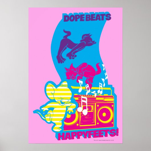 Dope Beats Happy Feets Poster (Voorkant)