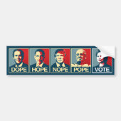 Dope Hope Nope Debat Hillary Clinton - liberaal Bumpersticker (Voorkant)