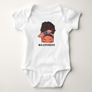 Dope Zwarte Moeder, Zwarte Afro Rommelige Knot Ken Romper