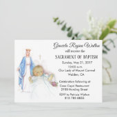 Dopen Baby Meisje Maagd Maria Uitnodiging (Staand voorkant)