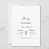 Dopen in het Spaans Elegante Invitación de Bautizo Kaart (Voorkant)