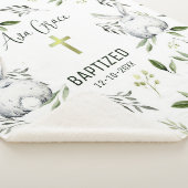 Dopen met kruis, Bunny Sherpa Fleece Deken (3/4)