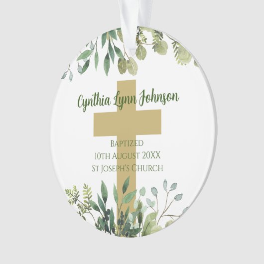 Dopen Ornament met Bijbelvers (voorkant)