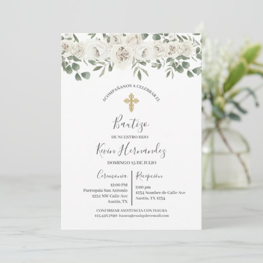 Dopen Spaanse uitnodiging (Staand voorkant)