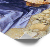 Dopen van Christus door Verrocchio, Leonardo da Vi Poster (Hoek)