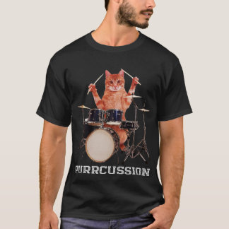 Dopende drummer van de drummer op drumstel t-shirt