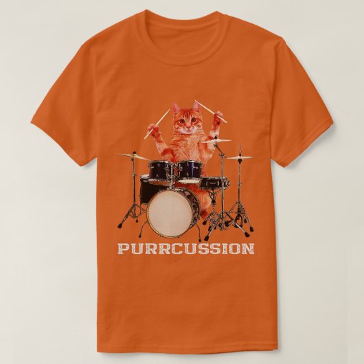 Dopende drummer van de drummer op drumstel t-shirt (Design voorkant)