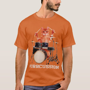 Dopende drummer van de drummer op drumstel t-shirt