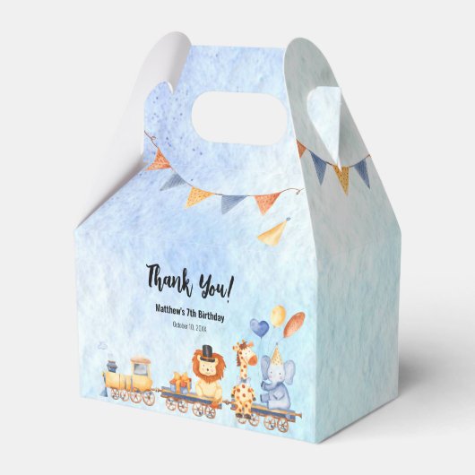 Dopende partij dieren op Kind Oerwoud Bedankdoosjes (Achterkant)