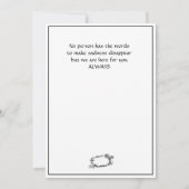 Dopest sympathie Zwarte Floral Scroll Simple White (Achterkant)