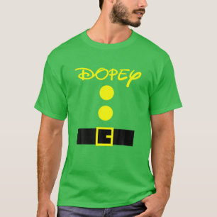 Dopey Halloween Dwarf Costume Color Matching T-shirt