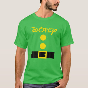 Dopey Halloween Dwarf Costume Color Matching T-shirt