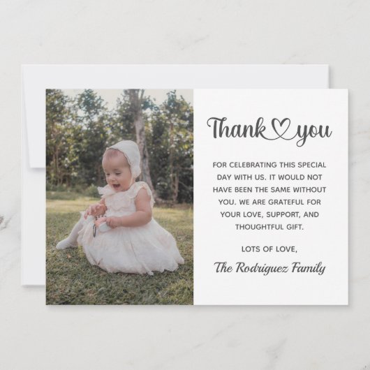 Doping Doop Christelijk Communie Kerkelijk Bedankkaart (Achterkant)