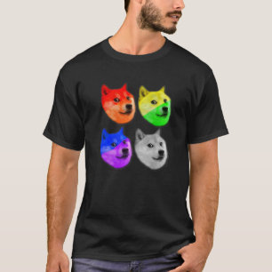 DoPostcode Doge HODL Crypto LGBT Flag LGBTQ Glow P T-shirt