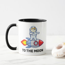 Dopostes in de "Moon Rocket Man Space Doge Crypto" Mok