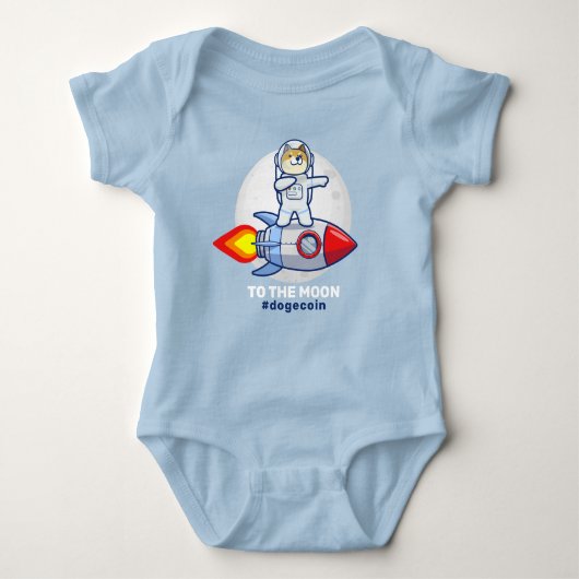 Dopostes in de "Moon Rocket Man Space Doge Crypto" Romper (Voorkant)