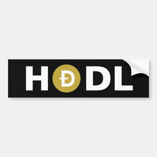 Dopostkoen (DOGE) HODL Bumpersticker (Voorkant)