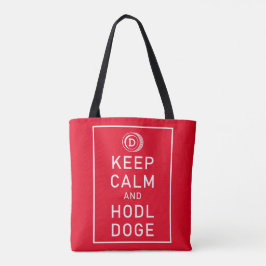 Dopostkoetsen Keep Calm and Hodl Doge Crypto Funny Draagtas