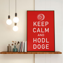 Dopostkoetsen Keep Calm and Hodl Doge Crypto Funny