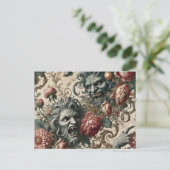 Doppelganger Malevolence – Gothic Victoriaans Feestdagenkaart (Staand voorkant)