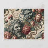 Doppelganger Malevolence – Gothic Victoriaans Feestdagenkaart (Voorkant)