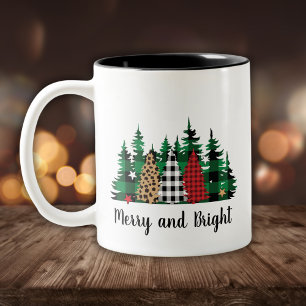 Dopspatafdruk Merry and Bright Buffalo Tweekleurige Koffiemok