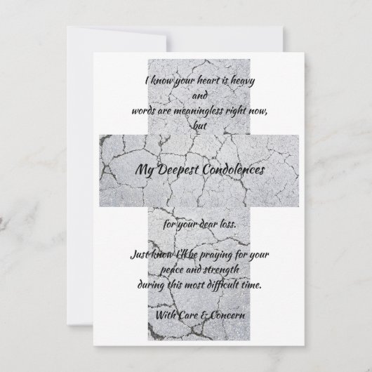 Dopste condoleances Wenskaart (Voorkant)
