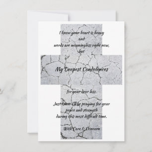Dopste condoleances Wenskaart