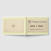 D'or Auteur du livre d'invité mariage Rustic Library Ja (Complet)