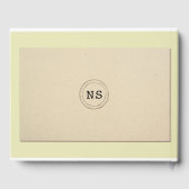 D'or Auteur du livre d'invité mariage Rustic Library Ja (Verso)