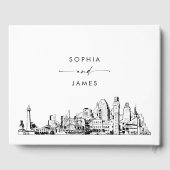 D'or Baltimore Skyline Mariage livre d'hôtes (Verso)